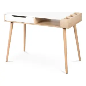 Biurko Dziecięce Sofie Buk Białe 110 cm