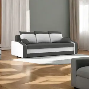 Kanapa PARADISE Tapczan trzyosobowa rozkładana sofa z FUNKCJĄ SPANIA